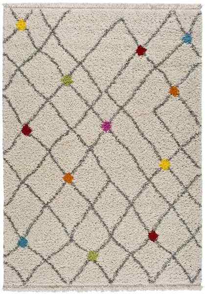 Alfombra Étnica Pelo Largo Handira 80125 Blanco