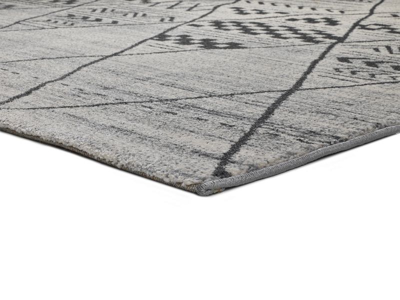 Alfombra Étnica Estilo Vintage Adra 12225 Gris