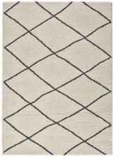 ALFOMBRA ÉTNICA DE PELO LARGO 8633 BLANCO