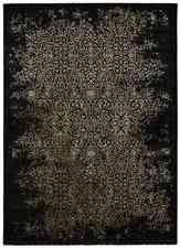 ALFOMBRA NEGRA CON ARABESCOS EN ORO