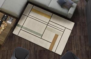 ALFOMBRA GEOMÉTRICA DOMUS 32302 CREMA