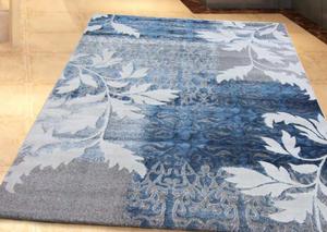 ALFOMBRA FLORAL 19 AZUL