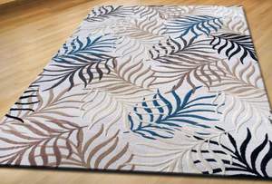 Alfombra Floral 15 Gris
