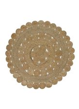 ALFOMBRA REDONDA DE YUTE DOTTY 205 NATURAL