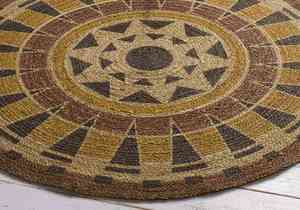 ALFOMBRA REDONDA DE YUTE TONGA 643 MULTICOLOR