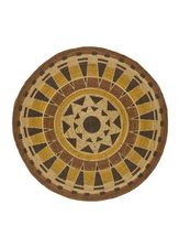 ALFOMBRA REDONDA DE YUTE TONGA 643 MULTICOLOR
