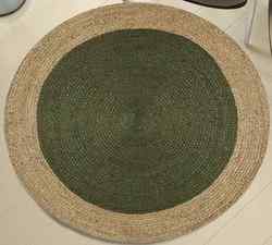 ALFOMBRA REDONDA DE YUTE MAHÓN 396 VERDE