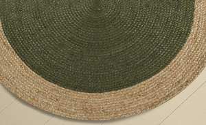 ALFOMBRA REDONDA DE YUTE MAHÓN 396 VERDE