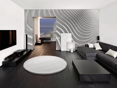 ALFOMBRA LAVABLE DE PELO LARGO LISO BLANCO