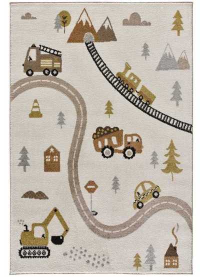 ALFOMBRA INFANTIL CARRETERA 40266 BEIGE