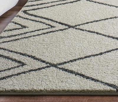 ALFOMBRA ÉTNICA DE PELO LARGO 8637 BLANCO