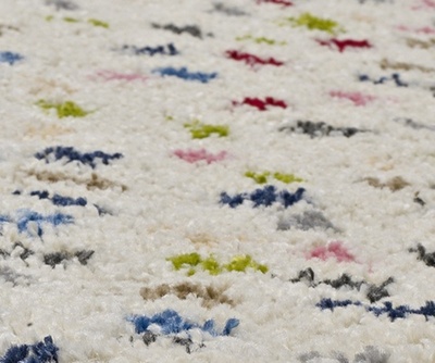 ALFOMBRA SHAGGI PUNTOS MULTICOLOR