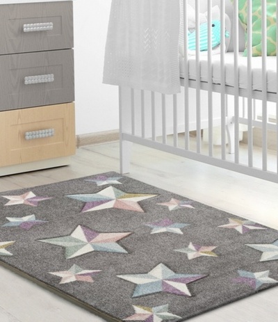 ALFOMBRA INFANTIL ESTRELLAS EN RELIEVE