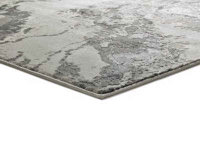 ALFOMBRA ABSTRACTA EN RELIEVE 8441 GRIS