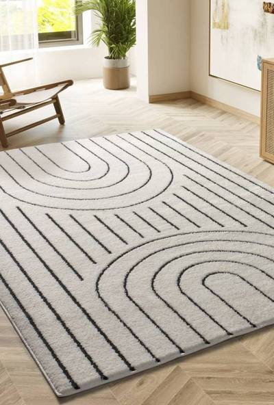 Alfombra Nórdica Geométrica 8494 Blanco