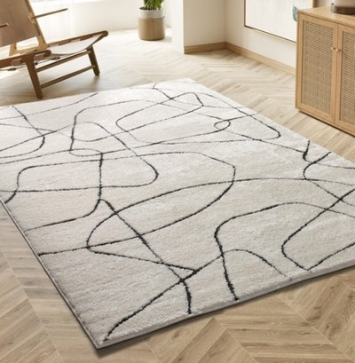 ALFOMBRA NÓRDICA EN RELIEVE 8522 BLANCO