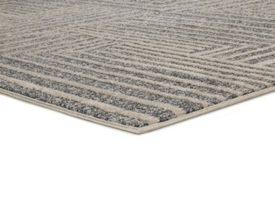 ALFOMBRA GEOMÉTRICA EN RELIEVE 2888 GRIS
