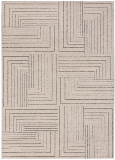 ALFOMBRA GEOMÉTRICA EN RELIEVE 2888 BEIGE