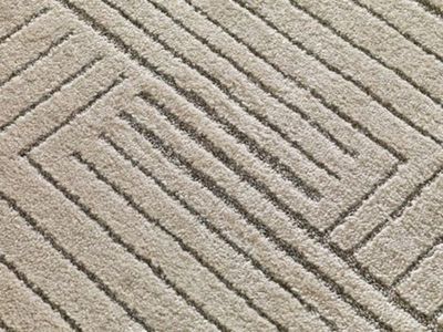 ALFOMBRA GEOMÉTRICA EN RELIEVE 2888 BEIGE