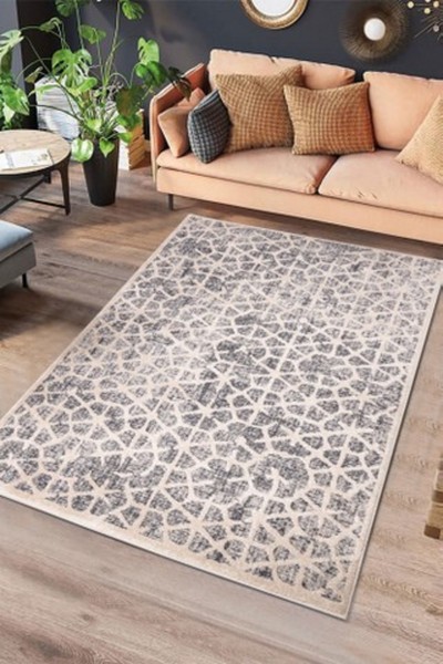 ALFOMBRA GEOMÉTRICA EN RELIEVE 1271 BEIGE