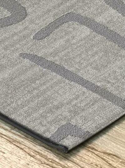 ALFOMBRA ABSTRACTA RELIEVE 12513 PLATA