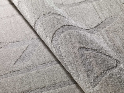 ALFOMBRA ABSTRACTA RELIEVE 12513 PLATA