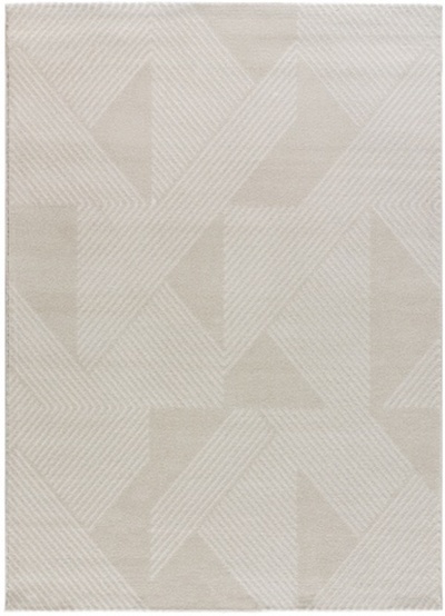 ALFOMBRA GEOMÉTRICA RELIEVE 12510 CREMA