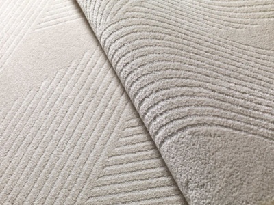 ALFOMBRA GEOMÉTRICA RELIEVE 12510 CREMA