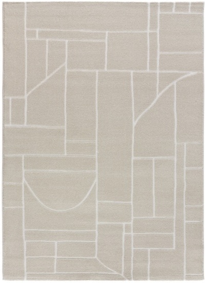 ALFOMBRA ÉTNICA RELIEVE 12509 CREMA