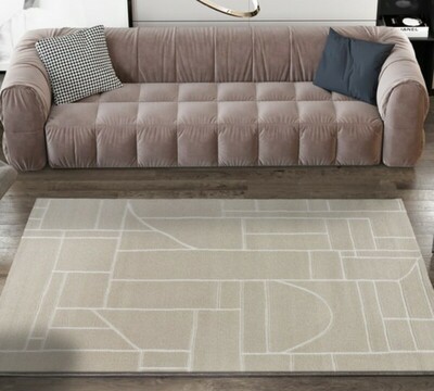 ALFOMBRA ÉTNICA RELIEVE 12509 CREMA
