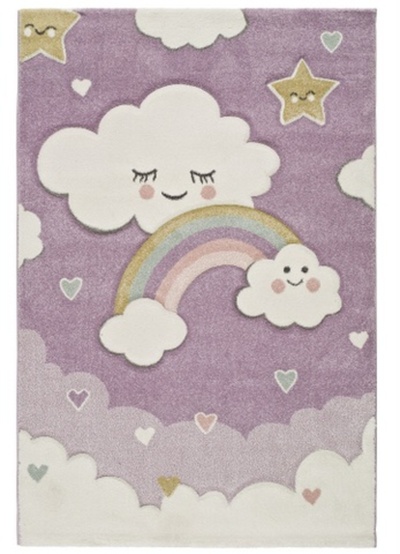 ALFOMBRA INFANTIL ARCO IRIS 22729 LILA