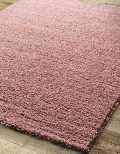 ALFOMBRA DE PELO LARGO ROSA LISO