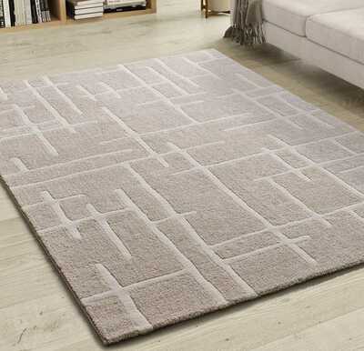 ALFOMBRA GEOMÉTRICA EN RELIEVE 77301 BEIGE