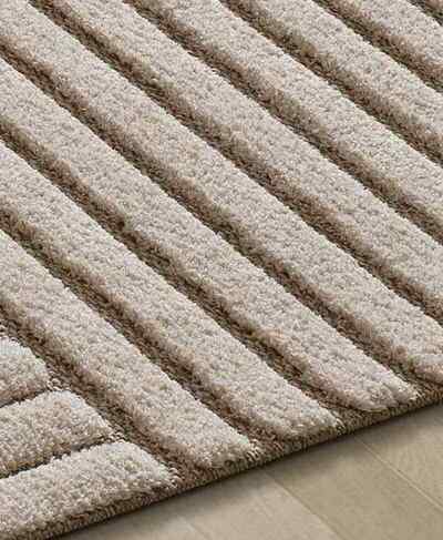 ALFOMBRA GEOMÉTRICA EN RELIEVE DIENA 40424 BLANCO