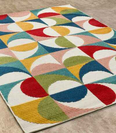 ALFOMBRA ABSTRACTA MILA 23524 MULTICOLOR