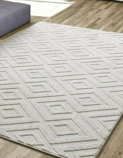 ALFOMBRA NÓRDICA EN RELIEVE 23061 CREMA