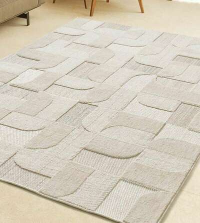 ALFOMBRA MODERNA EN RELIEVE 9375 BEIGE