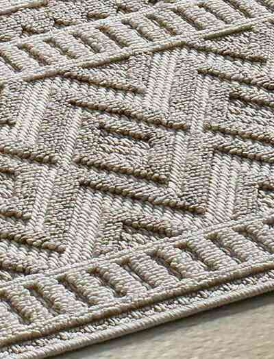 ALFOMBRA ÉTNICA EN RELIEVE 8937 BEIGE