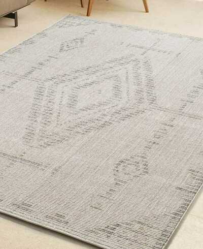 ALFOMBRA ÉTNICA EN RELIEVE 9166 BEIGE