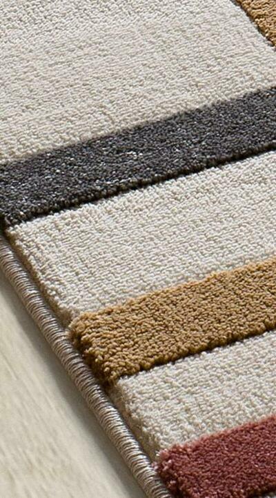 ALFOMBRA GEOMÉTRICA EN RELIEVE 12758 MULTICOLOR