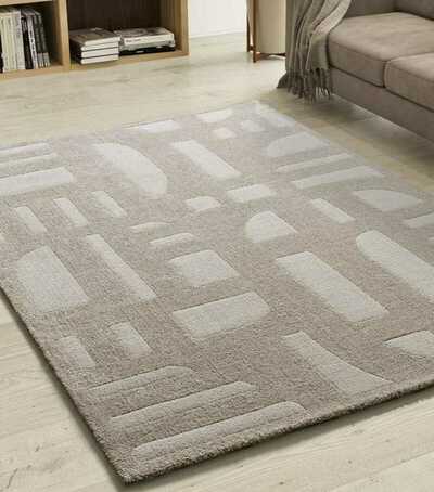 ALFOMBRA NÓRDICA EN RELIEVE 77308 BEIGE