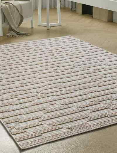 ALFOMBRA MODERNA EN RELIEVE 8938 BEIGE