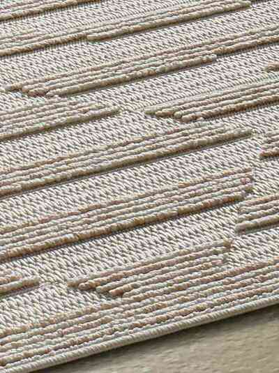ALFOMBRA MODERNA EN RELIEVE 8938 BEIGE