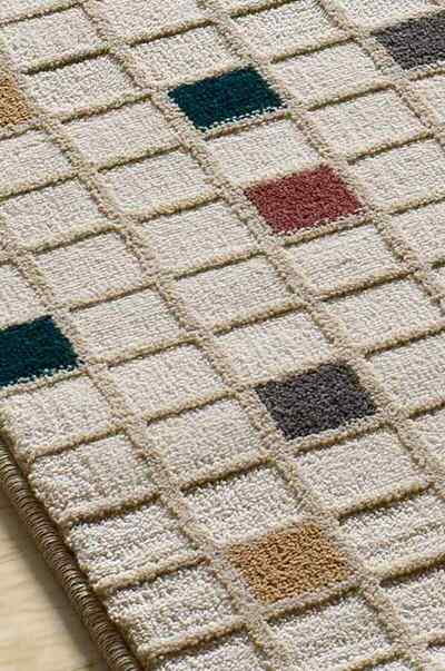 ALFOMBRA GEOMÉTRICA EN RELIEVE 12764 MULTICOLOR