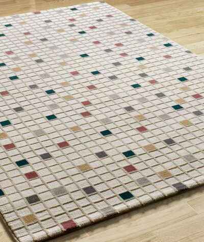 ALFOMBRA GEOMÉTRICA EN RELIEVE 12764 MULTICOLOR