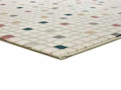ALFOMBRA GEOMÉTRICA EN RELIEVE 12764 MULTICOLOR