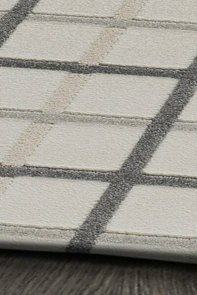 ALFOMBRA GEOMÉTRICA EN RELIEVE 12750 GRIS
