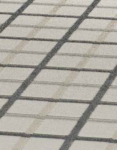 ALFOMBRA GEOMÉTRICA EN RELIEVE 12750 GRIS