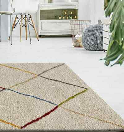 ALFOMBRA ÉTNICA-NÓRDICA 8600 BLANCO