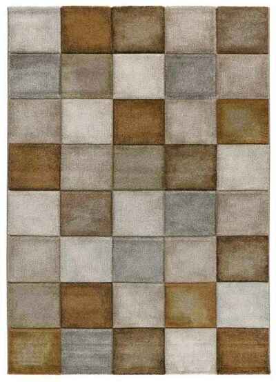 ALFOMBRA EFECTO DAMERO EN RELIEVE 22605 CALDERA
